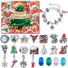 Joulukoristeet 2024 Adventtikalenteri Rannekorut Lapset Lahja Tytöt Navidad Tee-se-itse-korut Charm Enfeites De Natal New Year hinta ja tiedot | Joulukoristeet | hobbyhall.fi