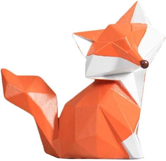 1kpl Moderni Yksinkertainen Geometrinen Kettu Ornamentti Luova Sarjakuva Fox Figurine Resin Ornament Home Office Hotel (koko S) hinta ja tiedot | Koristeet ja tarrat | hobbyhall.fi