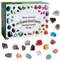 Ore Christmas Advent Calendar 2024 Rock Collection Joulun lähtölaskentakalenteri 24 päivää joululomaa lähtölaskenta Rocks hinta ja tiedot | Joulukoristeet | hobbyhall.fi