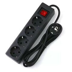 Power Strip 4 pistorasiaa 16A 2P kytkimellä, 3M laajennus 230 V, musta hinta ja tiedot | Kytkimet ja pistorasiat | hobbyhall.fi