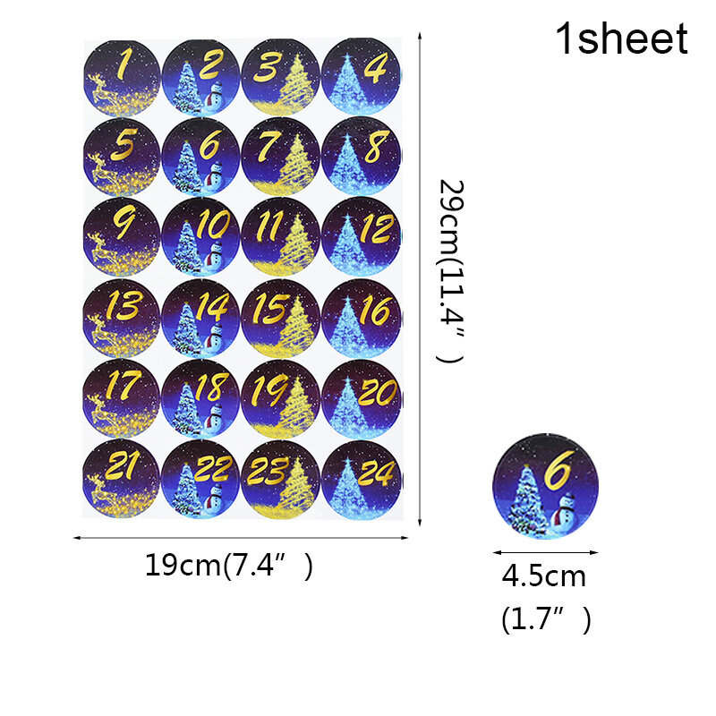 Joulun adventtikalenteri Joululahjalaukut 1-24 numeron sinetöintitarratarralappu joulun uudenvuoden 2024 Noel-lahjoihin hinta ja tiedot | Joulukoristeet | hobbyhall.fi