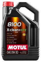 Moottoriöljy Motul 8100 X CLEAN+ EFE 0W30, 5L hinta ja tiedot | Moottoriöljyt | hobbyhall.fi