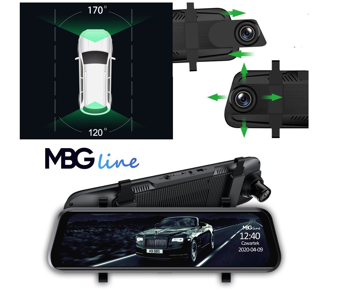 Auton Videonauhuri- peili MBG LINE HS900 Pro Sony hinta ja tiedot | Autokamerat | hobbyhall.fi