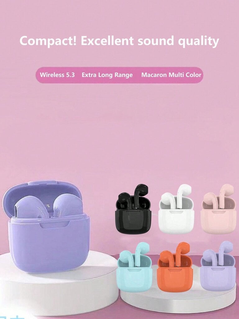 Langattomat Macaron Color Mini In-Ear Ultra Long Life -kuulokkeet - violetti-musta hinta ja tiedot | Kuulokkeet | hobbyhall.fi