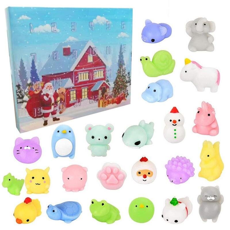 Joulun adventtikalenteri 2024 Lähtölaskenta Adventtikalenteri Mini Squishy Lelut Juhla suosii Stressiä lievittävä lelu joululahja hinta ja tiedot | Joulukoristeet | hobbyhall.fi