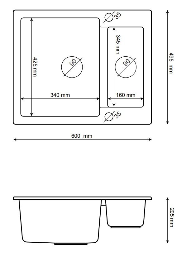 Pesuallas keittiön sekoitushana Granitan setti hinta ja tiedot | Keittiöaltaat | hobbyhall.fi