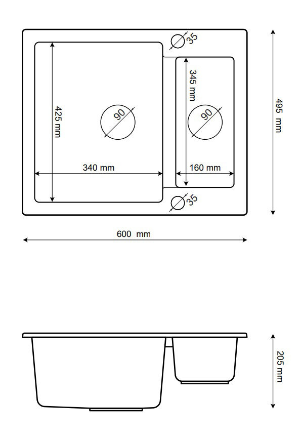 Pesuallas keittiön sekoitushana Granitan hinta ja tiedot | Keittiöaltaat | hobbyhall.fi