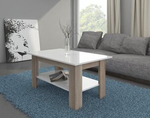 Kahvipöytä Elaiza, tammi/valkoinen hinta ja tiedot | Sohvapöydät | hobbyhall.fi