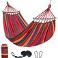 Kannettava Outdoor Hammock raidallinen muotoilu urheiluun, matkailuun, retkeilyyn 80 punainen setti hinta ja tiedot | Puutarhakalusteet | hobbyhall.fi