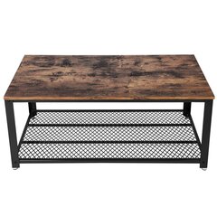 Sohvapöytä 106,2x60,2x45 cm, ruskea/musta hinta ja tiedot | Sohvapöydät | hobbyhall.fi