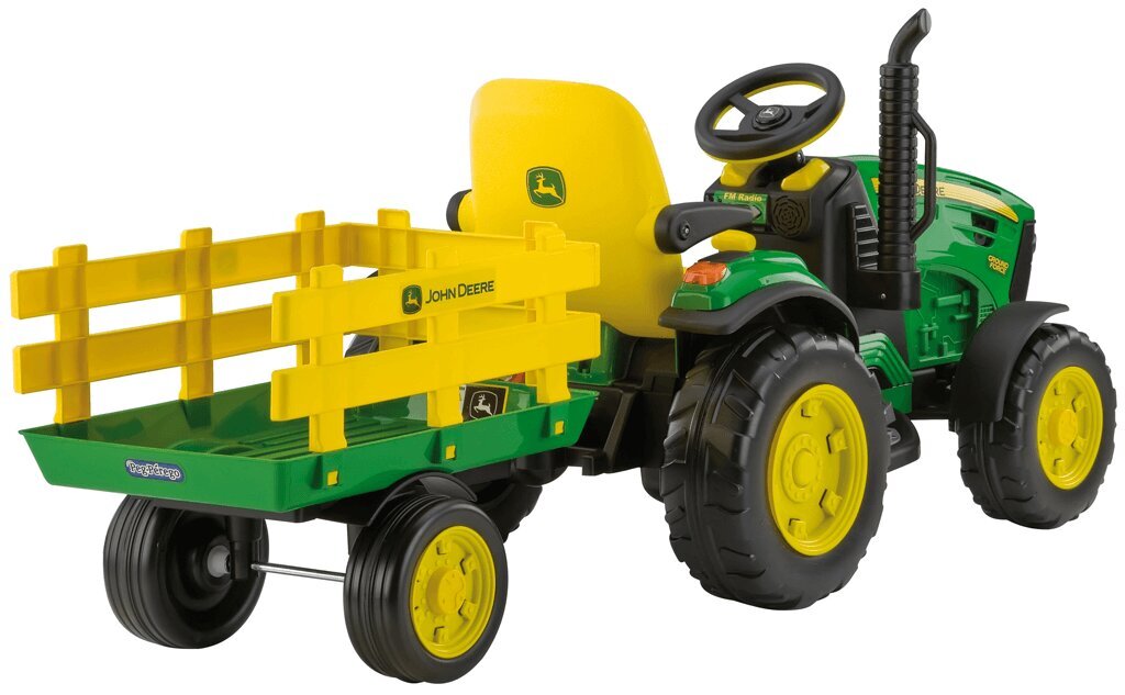 Akkukäyttöinen John Deere -kaivurikuormaaja, 12V hinta ja tiedot | Lasten sähköautot | hobbyhall.fi