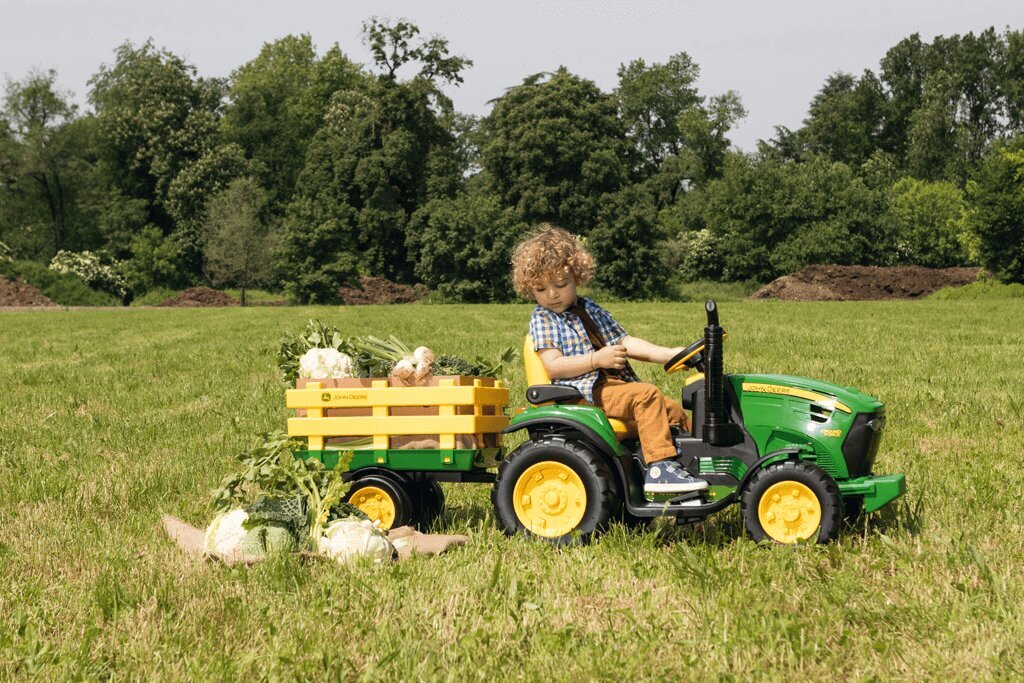 Akkukäyttöinen John Deere -kaivurikuormaaja, 12V hinta ja tiedot | Lasten sähköautot | hobbyhall.fi