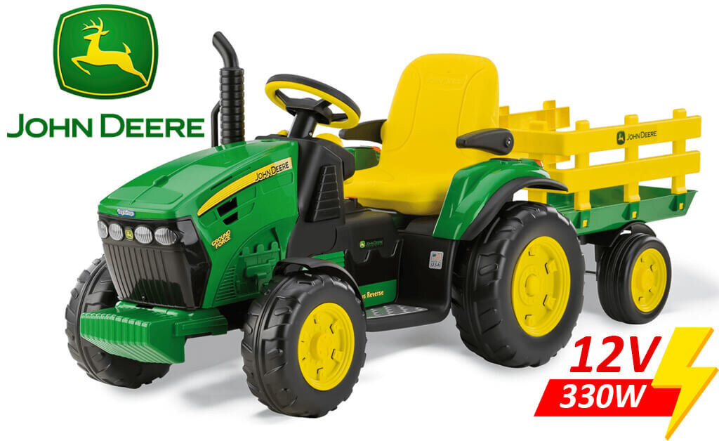 Akkukäyttöinen John Deere -kaivurikuormaaja, 12V hinta ja tiedot | Lasten sähköautot | hobbyhall.fi