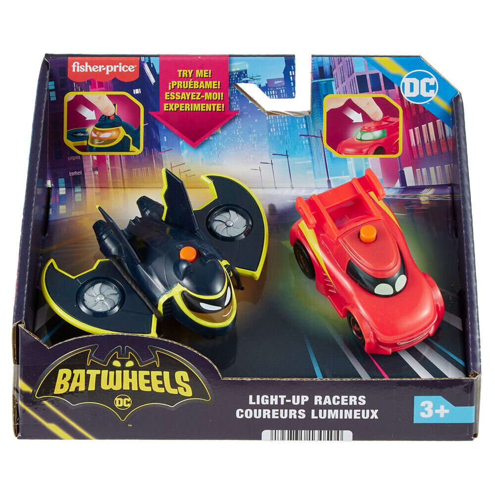 Fisher-Price DC Batwheels Light-Up 1:55 Scale Redbird ja Batwing leluautot hinta ja tiedot | Poikien lelut | hobbyhall.fi