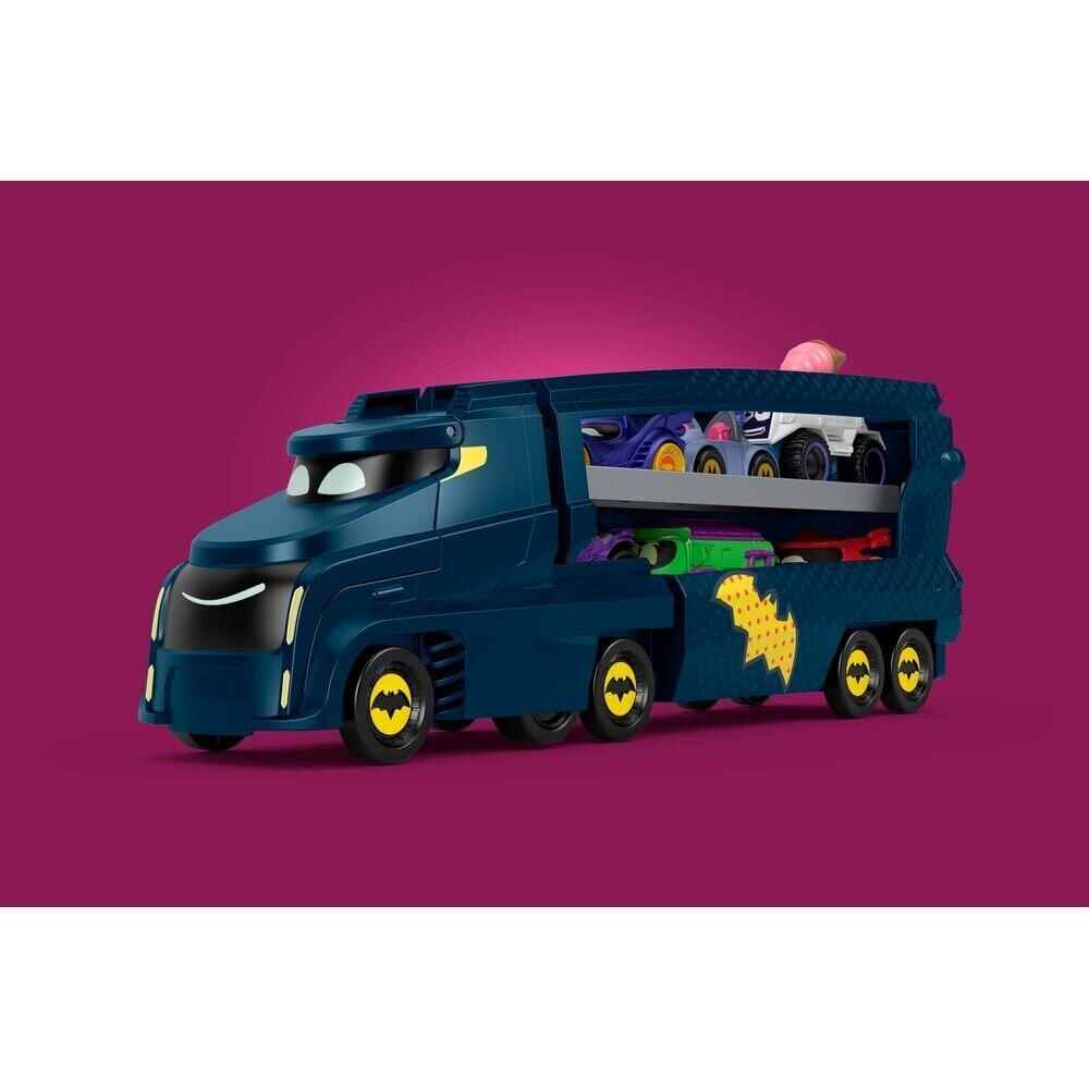 Fisher-Price DC Batwheels -lelurekka ja -auto, Bat-Big -teline rampilla ja Bam Batmobile 1:55 Scale Diecast -leluauto hinta ja tiedot | Poikien lelut | hobbyhall.fi