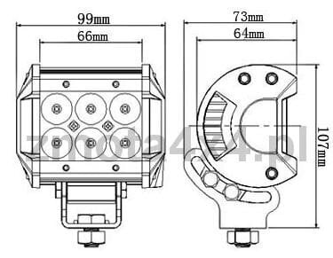 Valonheitin cree LED IP67 1800lm 12-24V hinta ja tiedot | Polttimot | hobbyhall.fi