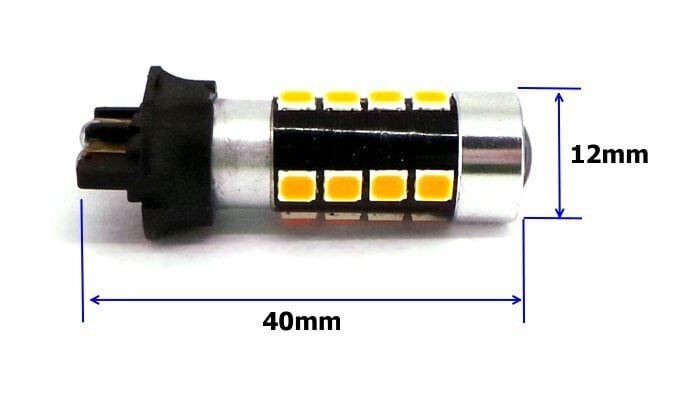 PW24W LED-lamppu PYW24W 12V-24V Canbus, oranssi 1000lm, 1 kpl. hinta ja tiedot | Polttimot | hobbyhall.fi