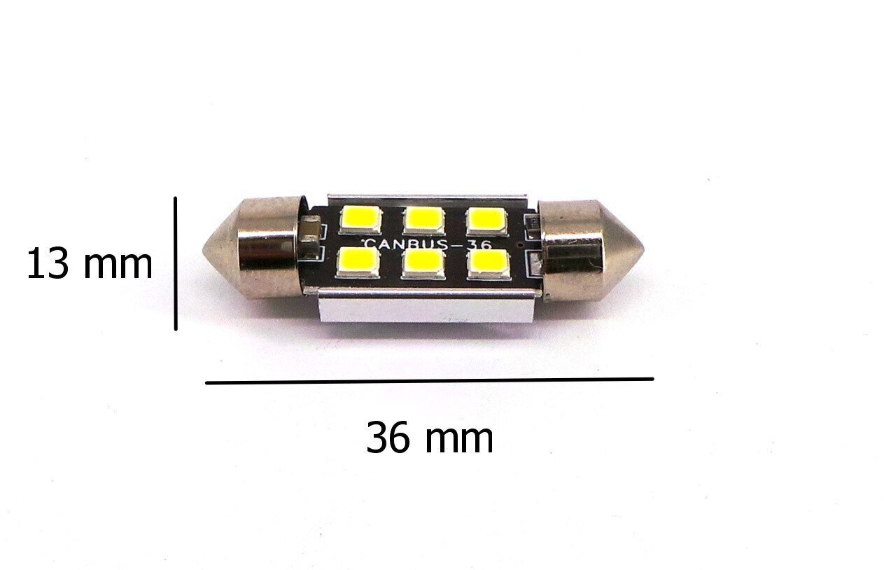 C5W LED SV8.5 12-24V Canbus, 36mm 220lm, 1 kpl. hinta ja tiedot | Polttimot | hobbyhall.fi