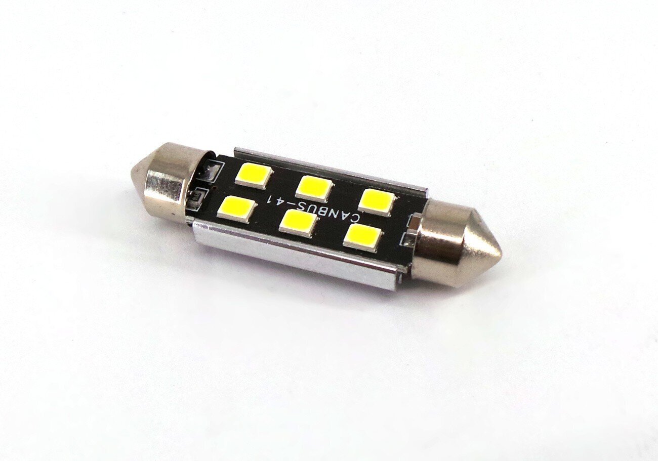 LED-lamppu SV8.5, C10W 12-24V canbus, 41mm 220lm, 1 kpl. hinta ja tiedot | Polttimot | hobbyhall.fi