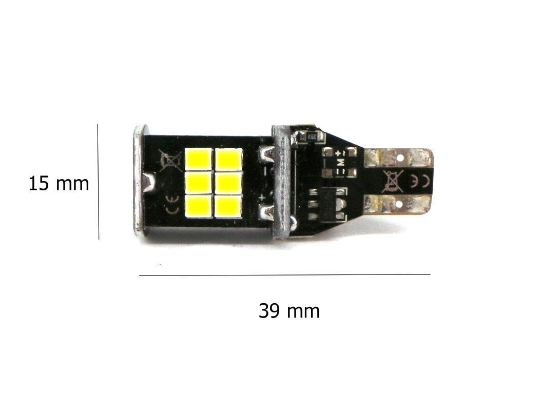 W16W LED T15 12V-18V 980lm canbus, polttimo, 1 kpl. hinta ja tiedot | Polttimot | hobbyhall.fi