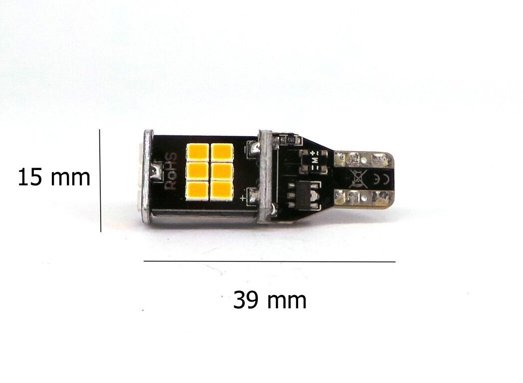 W16W LED T15 12V 980lm canbus, oranssi, 1 kpl. hinta ja tiedot | Polttimot | hobbyhall.fi