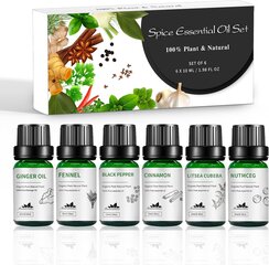 Mumianhua Spices eteeriset öljyt, 6 x 10 ml hinta ja tiedot | Eteeriset ja kosmeettiset öljyt | hobbyhall.fi