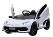 Lamborghini Aventador -sähköauto, lasten, valkoinen hinta ja tiedot | Lasten sähköautot | hobbyhall.fi