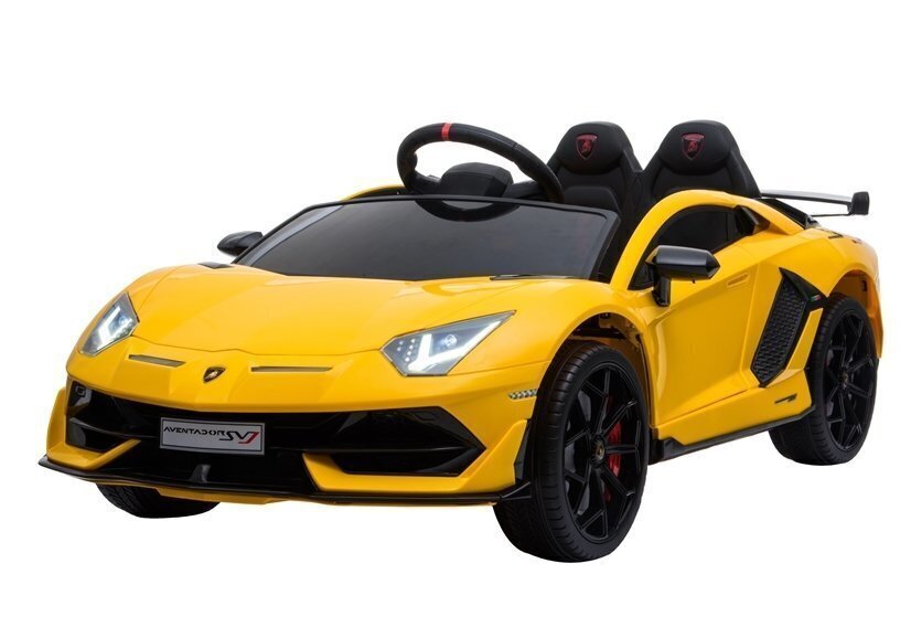 Lamborghini Aventador -sähköauto, lasten, keltainen hinta ja tiedot | Lasten sähköautot | hobbyhall.fi