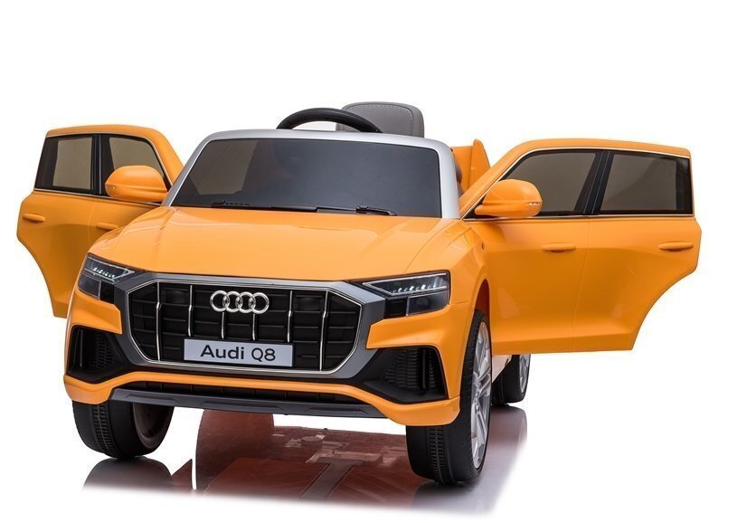 Lasten sähköinen urheiluauto Audi Q8 keltainen hinta ja tiedot | Lasten sähköautot | hobbyhall.fi