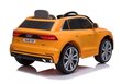 Lasten sähköinen urheiluauto Audi Q8 keltainen hinta ja tiedot | Lasten sähköautot | hobbyhall.fi