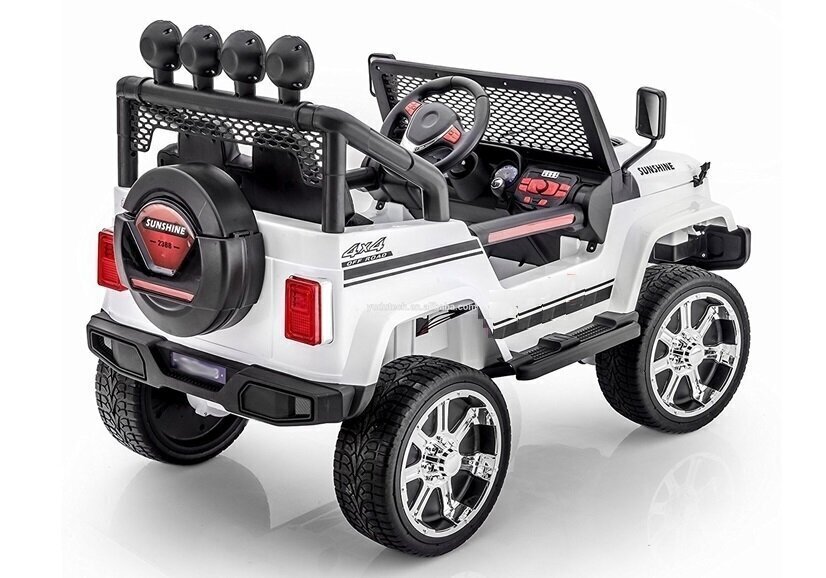 Lasten sähkömaasturi Jeep S2388, valkoinen hinta ja tiedot | Lasten sähköautot | hobbyhall.fi