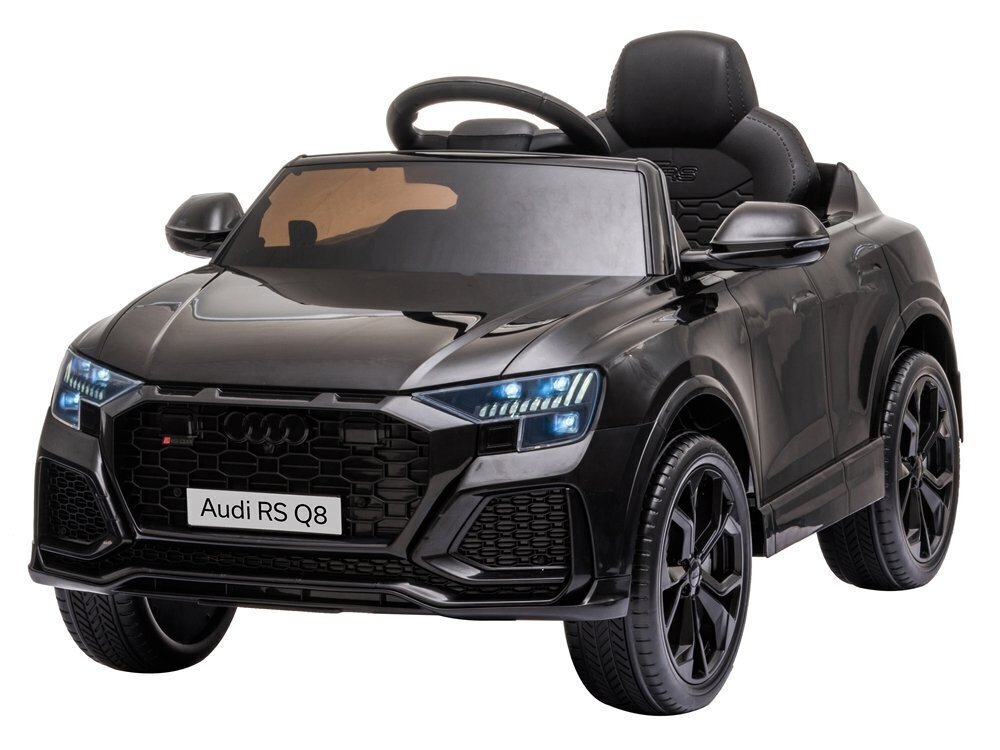 Audi RS Q8 -sähköauto lapsille, 101 x 62 x 51 cm, musta hinta ja tiedot | Lasten sähköautot | hobbyhall.fi