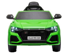 Audi RS Q8 -sähkömaasturi lapsille, 101 x 62 x 51 cm, vihreä hinta ja tiedot | Lasten sähköautot | hobbyhall.fi