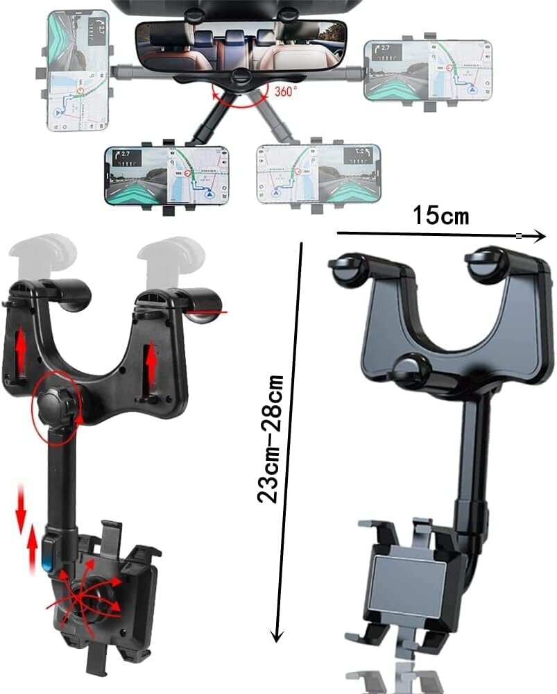 Autopuhelinteline, autopuhelimen pidiketelineet Auton taustapeilitelineet matkapuhelimeen, sopii 3-7 tuuman älypuhelimeen hinta ja tiedot | Auton sisätilatarvikkeet | hobbyhall.fi