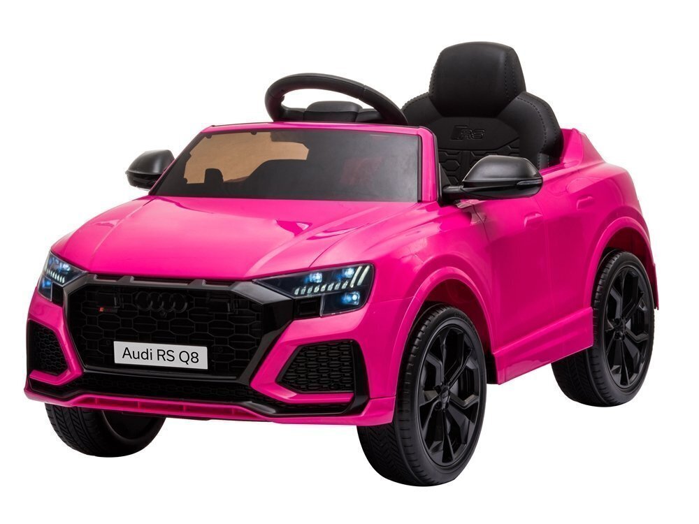 Audi RS Q8 -sähkömaasturi lapsille, 101 x 62 x 51 cm, vaaleanpunainen hinta ja tiedot | Lasten sähköautot | hobbyhall.fi