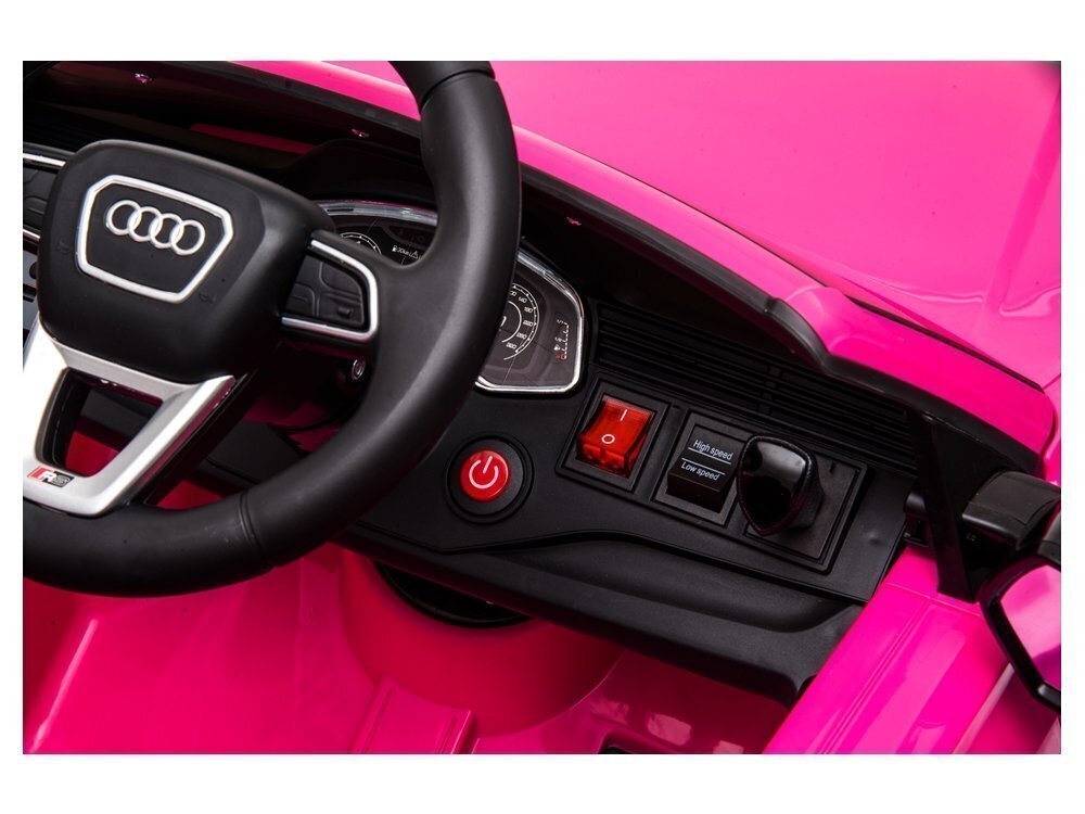 Audi RS Q8 -sähkömaasturi lapsille, 101 x 62 x 51 cm, vaaleanpunainen hinta ja tiedot | Lasten sähköautot | hobbyhall.fi