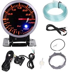 Turbo Boost -mittari, 2,5 tuuman 60 mm 3,0 baarin LED-auton modifiointi LED Turbo Boost -mittarin osoitin DC12V kaikentyyppisille modifioiduille ajoneuvoille hinta ja tiedot | Auton sisätilatarvikkeet | hobbyhall.fi