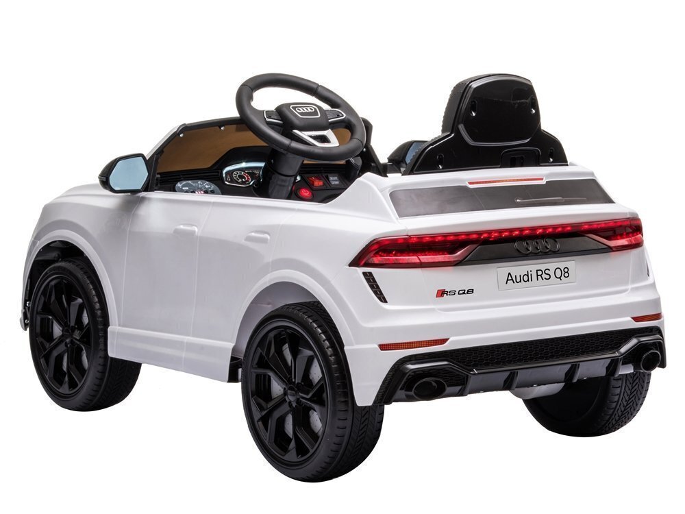 Lasten sähköinen urheiluauto Audi RS Q8, valkoinen hinta ja tiedot | Lasten sähköautot | hobbyhall.fi