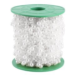 Faux Pearl Bead String Keinotekoinen helmikoristelutarvikkeet Tee itse Kukkakimppu Vaatteet MateriaaliValkoinen hinta ja tiedot | Korusetit | hobbyhall.fi