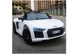 Lasten sähköinen urheiluauto Audi R8 Spyder, valkoinen hinta ja tiedot | Lasten sähköautot | hobbyhall.fi