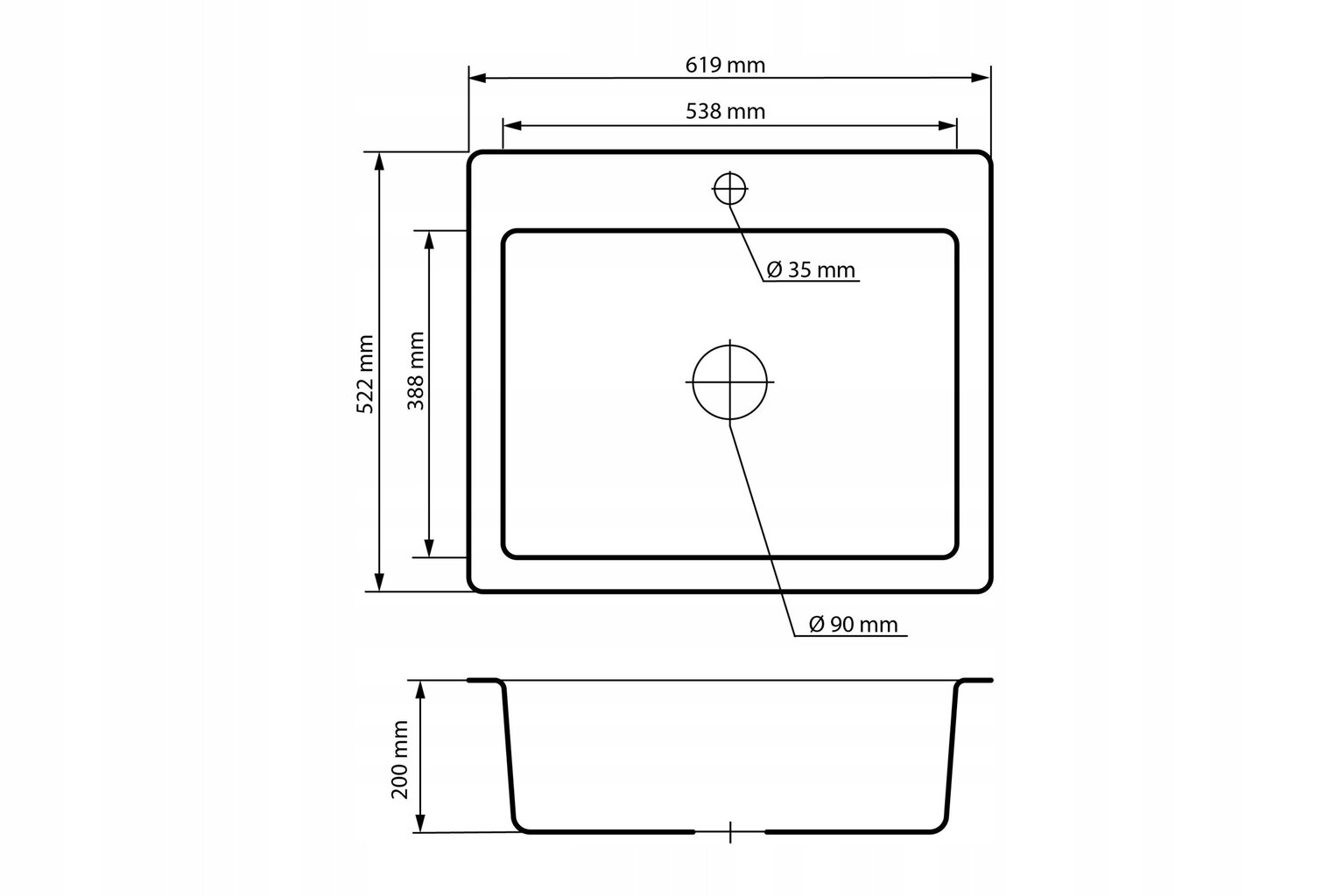 Pesuallas Granitan Zante hinta ja tiedot | Keittiöaltaat | hobbyhall.fi