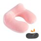 Travel Pillow - 100% Velvet Hair Support matkoille ja lentokoneille malakiitinvihreä hinta ja tiedot | Tyynyt | hobbyhall.fi