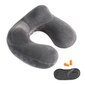 Travel Pillow - 100% Velvet Hair Support matkoille ja lentokoneille tummansininen hinta ja tiedot | Tyynyt | hobbyhall.fi