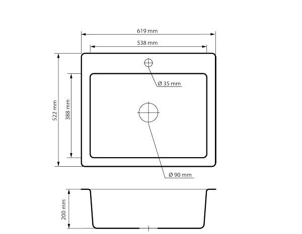 Pesuallas Granitan hinta ja tiedot | Keittiöaltaat | hobbyhall.fi