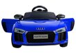 Sähköinen urheiluauto lapsille Audi R8 Spyder, sininen. hinta ja tiedot | Lasten sähköautot | hobbyhall.fi