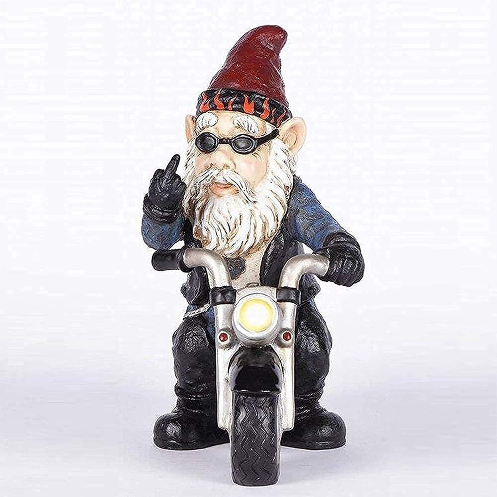 Moottoripyörä Garden Gnome - 13,3 cm x 13 cm - Vedenpitävä Garden Gnome -patsas - Aurinkosuoja - Puutarhakoristeet puutarhaan, patiolle, parvekkeelle hinta ja tiedot | Auton sisätilatarvikkeet | hobbyhall.fi