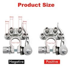 Akun liitin, ylempi akun napa SAE/JIS A-tyypin positiiviset ja negatiiviset liitinelektrodit, autoille, kuorma-autoille, linja-autoille (1 pari) hinta ja tiedot | Auton sisätilatarvikkeet | hobbyhall.fi
