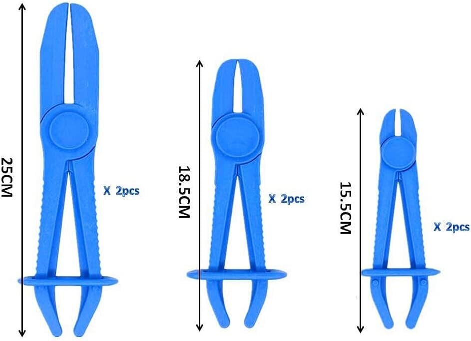 6 kpl polttoaineletkupihdit, letkupihdit, letkupihdit, letkunkiristintyökalu, letkunkiristinpihdit, jarruletkulle, polttoaineletku (sininen) hinta ja tiedot | Auton sisätilatarvikkeet | hobbyhall.fi