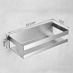 Seinään kiinnitettävä suihkuhylly Kylpyhuoneen hylly SUS304 ruostumaton teräs korituki 23cm harjattu, hinta ja tiedot | Kylpyhuoneen sisustus | hobbyhall.fi