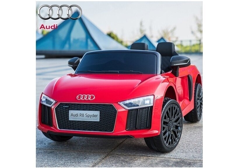 Lasten sähköinen urheiluauto Audi R8 Spyder, punainen hinta ja tiedot | Lasten sähköautot | hobbyhall.fi